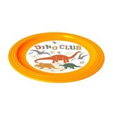 talíř d22cm DINO CLUB, oranž, mělký dětský, plast