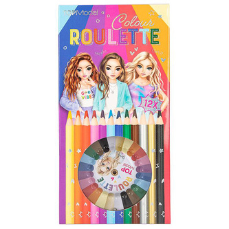 Top Model Colour Roulette, Barevná ruleta + 12 ks pastelek