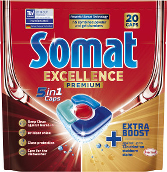 Somat tablety do myčky Excellence Premium 5v1, 20 ks
