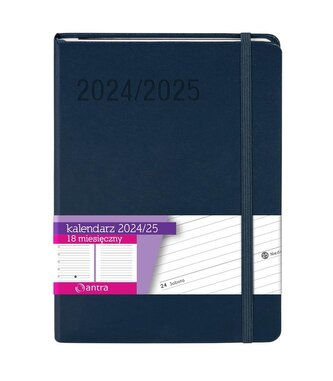 Kalendarz 2024/2025 Minimalizm A5 granatowy TNS
