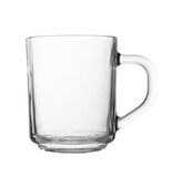 hrnek 246ml, d7x9cm, 1ks, rovný čirý, sklo
