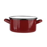 SMALTOVANÝ KASTROL 2.1L PRŮMĚR 18CM VÝŠKA 9.5CM ČERVENÝ