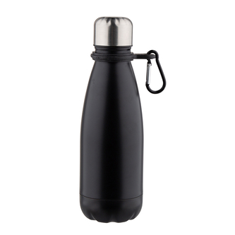 NEREZOVÁ LÁHEV S KARABINOU 350ML ČERNÁ