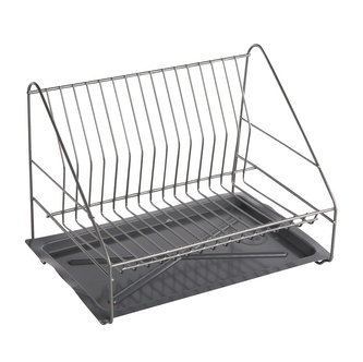 OSUŠKA NA NÁDOBÍ 1-POLOŽKOVÁ 35CM SMART STŘÍBRNÁ S PODLOŽKOU