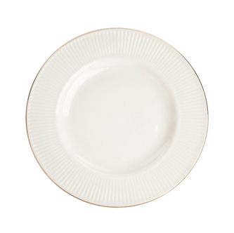 URBAN WHITE ZLATÝ LINIE DEZERTNÍ TALÍŘ 20CM BEZ