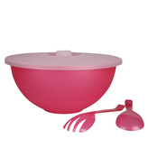 MISKA WEEKEND S VÍKEM A LŽÍCEMI NA SALÁT 26CM 3.6L ČERVENÁ (041)