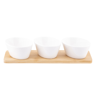 REGULAR 3 MISTIČKY NA DIPY OVÁLNÉ 150ML NA BAMBUSOVÉ PODLOŽCE 28X8.5X1CM