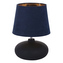 STOLNÍ LAMPA S KERAMICKOU ČERNOU ZÁKLADNOU 21X30CM A GRANÁTOVO-ZLATÝM CYLINDREM