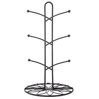STOJAN NA HRNÍČKY KOVOVÝ 18X33CM ČERNÝ
