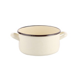 SMALTOVANÝ KASTROL 1.45L PRŮMĚR 16CM VÝŠKA 8.5CM KRÉMOVÝ