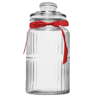 KONTEJNER NA UCHOVÁVÁNÍ 1.25L RELIEF NOVÝ S ČERVENOU STUHOU