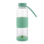 SKLENĚNÁ LÁHEV V SILIKONOVÉM OBALU 500ML ZELENÁ
