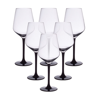 RUBIN BLACK SET 6 SKLENIC ČERVENÉHO VÍNA 370ML