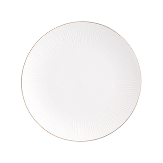 ALESSIA ZLATÁ LINKA DEZERTNÍ TALÍŘ NBC 20.5CM V KRÉMOVÉ PORCELÁNU