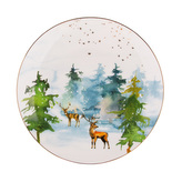 WINTER FOREST DEZERTNÍ TALÍŘ NBC 20CM S DEKOREM JELEŇ