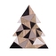 DŘEVĚNÁ FIGURKA STROMEK S GEOMETRICKÝMI VZORY 14X15.5X2CM