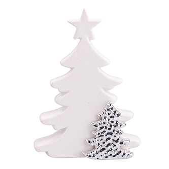 BÍLÝ STROMEK FIGURKA 8.5X4X12CM