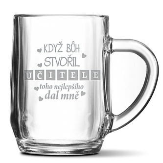 Půllitr Když Bůh stvořil učitele: 0,5