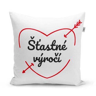 Polštář Šťastné výročí: 40x40 cm