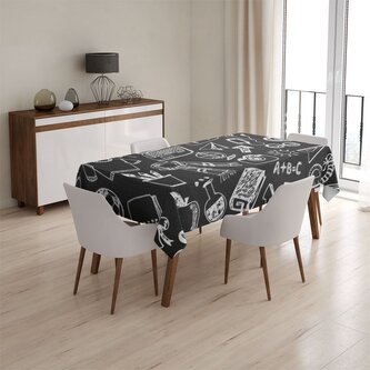 Ubrus Černobílá škola: 90x90 cm