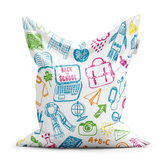 Sedací vak Barevná škola: 150x100 cm