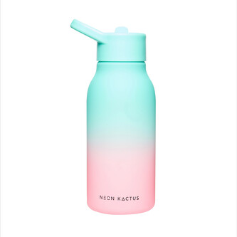 Dětská tritanová láhev, 340ml, Neon Kactus, tyrkysovo/růžová