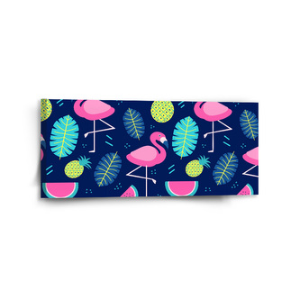 Obraz Růžoví plameňáci: 110x50 cm