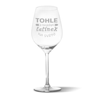 Sklenička na víno Tohle je ten nejlepší tatínek na světě: 49 cl