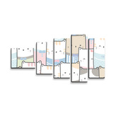 Obraz - 5-dílný Barevná koťátka: 100x60 cm