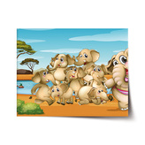 Plakát Sloni: 120x80 cm