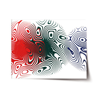 Plakát Dvoubarevná abstrakce: 120x80 cm