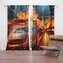 Závěs Auto v plamenech: 2ks 140x250cm