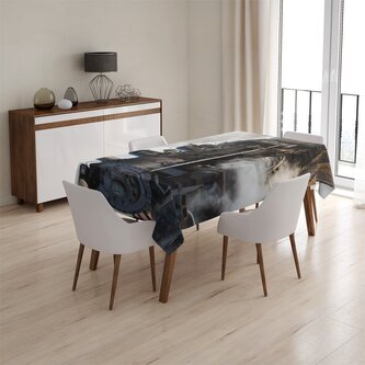 Ubrus Parní lokomotiva: 130x130 cm Ubrus Parní lokomotiva: 130x130 cm
