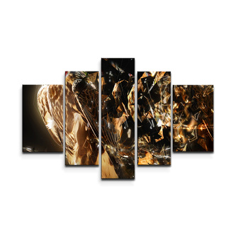 Obraz - 5-dílný Dravec: 125x90 cm