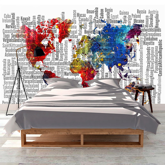 Tapeta Jména států: 208x125 cm