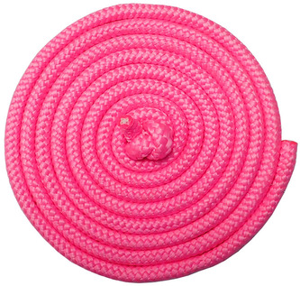 Švihadlo gymnastické 3m jednobarevné Růžové bez ruček