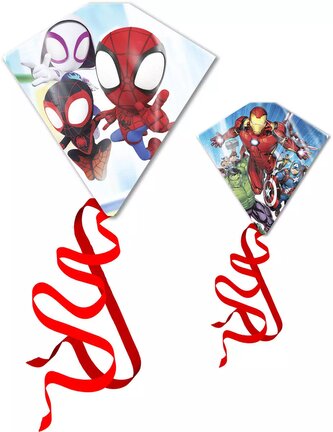 Drak létající Avengers / Spiderman s třásněmi plastový 2 druhy - 1 kus