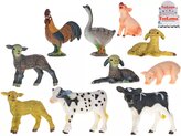 Zvířata mláďata farma 4-9cm plastové figurky zvířátka 10 druhů (1 KS)