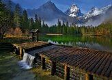 RAVENSBURGER Puzzle Jezero Schiederweiher, Hinterstoder, Rakousko 1000 dílků