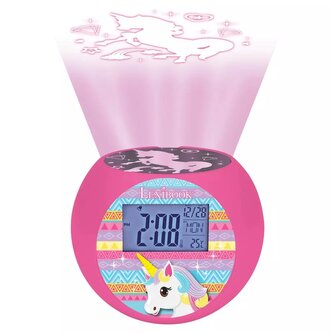 Dětský radiobudík Jednorožec s projektorem