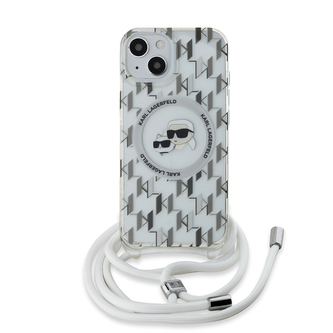 Karl Lagerfeld IML Monogram Crossbody K&CH Heads MagSafe Zadní Kryt pro iPhone 15 Transparent Karl Lagerfeld IML Monogram Crossbody K&CH Heads MagSafe Zadní Kryt pro iPhone 15 Transparent