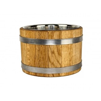 Dřevěná mísa z dubu s nerezovou vložkou 3 l
