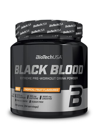 BioTech Black Blood NOX+ 340 g tropical fruit (tropický punč)