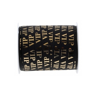 Saténová stuha černá VIP - 10 mm x 25 m