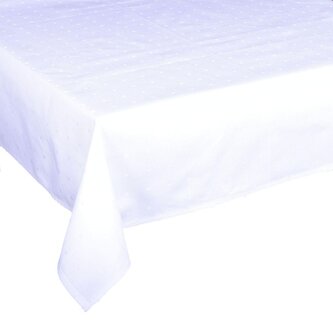 Forbyt, Ubrus bavlněný, Aligátor kostičky, bílý 120 x 140cm