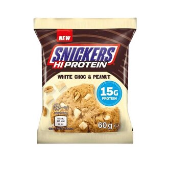 Snickers HiProtein Cookie 60 g white choc peanut (bílá čokoláda-arašídy)