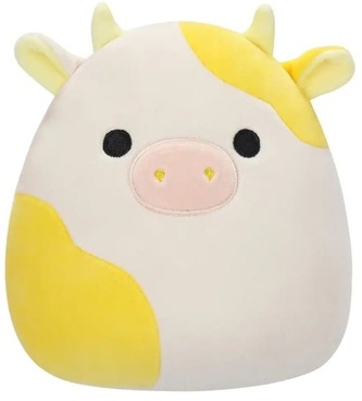 Squishmallows Žlutobílá kráva Bodie