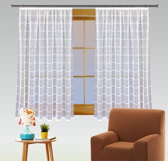 Hotová záclona, Alice, bílá, 300 x 145 cm 300 x 145 cm