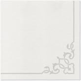 Ubrousky PAW AIRLAID 40x40 cm - Elegant Frame Silver