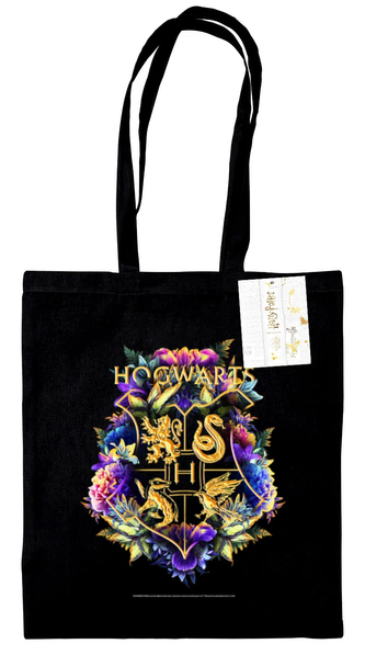 Shopping taška na rameno Harry Potter: Barevný Bradavický erb (37 x 42 x 2 cm)